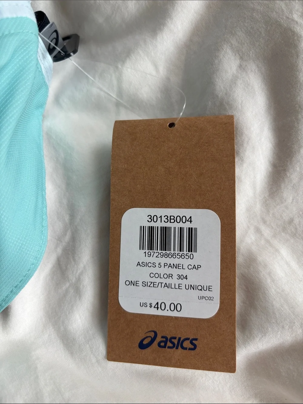 ASICS teal 5-panel running hat